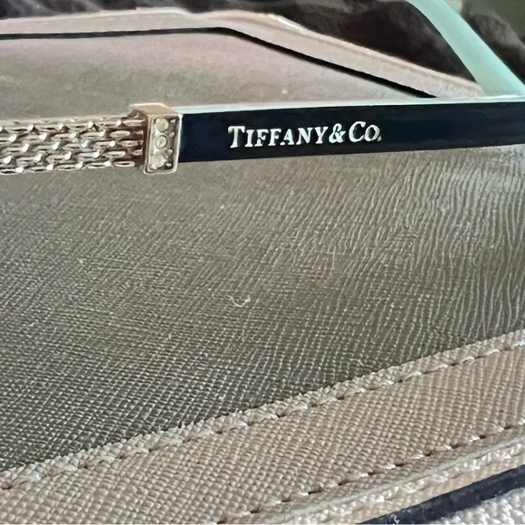 TIFFANY & CO BLACK ON TIFFANY BLUE STRIPED Prescription Glasses Frames 8193 - Picture 13 of 16
